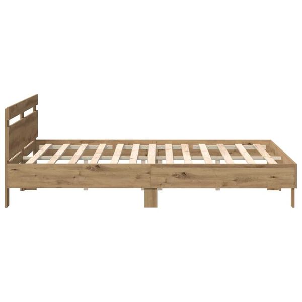 vidaXL Σκελετός Κρεβατιού artisan δρυς 200 x 200 cm Επεξεργασμένο ξύλο