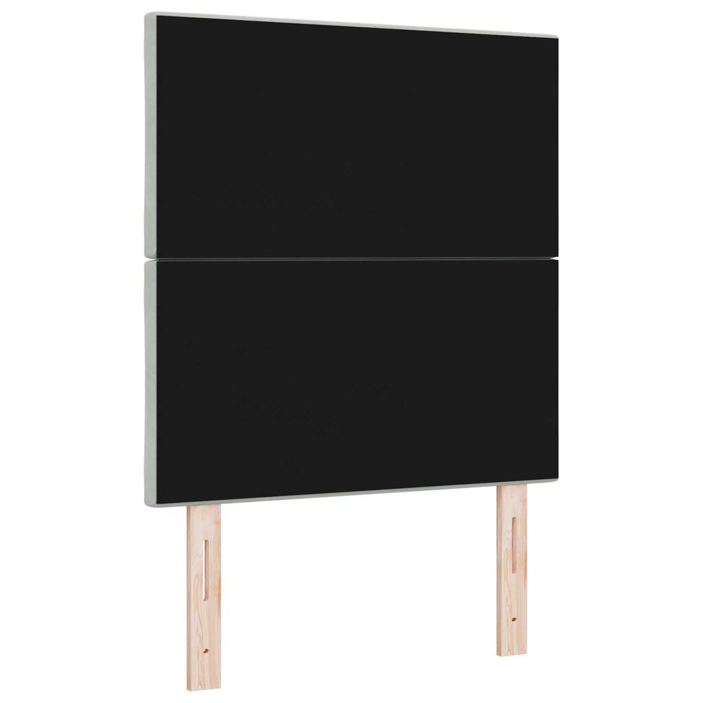 vidaXL LED Κεφαλάρι Σχεδιασμού Διαμαντών Ανοιχτό Γκρι 80 εκ. Βελούδο