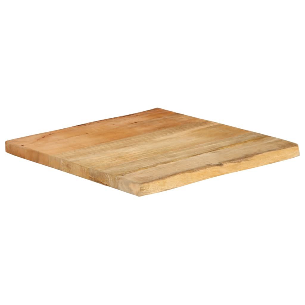 vidaXL Επιφάνεια Τραπεζιού 80x80x2,5 εκ. Live Edge Μασίφ Ξύλο Μάνγκο