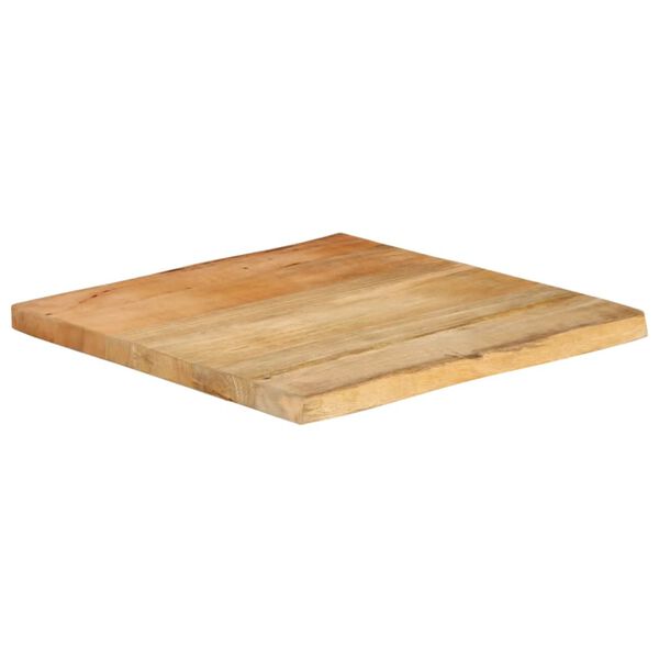 vidaXL Επιφάνεια Τραπεζιού 80x80x2,5 εκ. Live Edge Μασίφ Ξύλο Μάνγκο