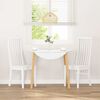 vidaXL Καρέκλες τραπεζαρίας 2 τεμάχια Λευκό μασίφ ξύλο καουτσούκ