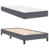 vidaXL Κρεβάτι box spring με στρώμα Σκούρο Γκρι 80 x 200 cm Βελούδο