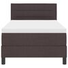 vidaXL Κρεβάτι box spring με στρώμα Σκούρο Καφέ 80 x 200 cm ύφασμα