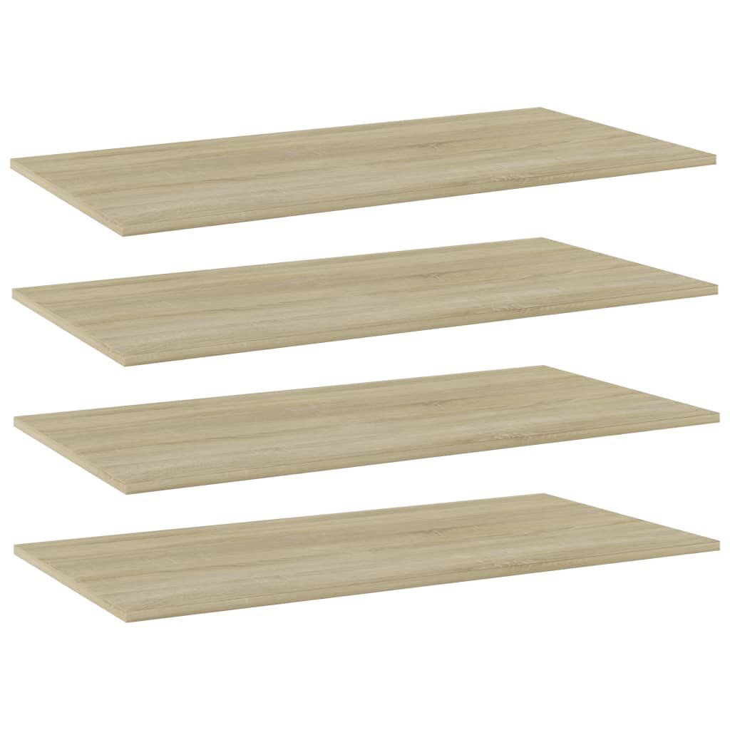 vidaXL Ράφια Βιβλιοθήκης 4 τεμ. Sonoma Δρυς 100x50x1,5 εκ. Μοριοσανίδα