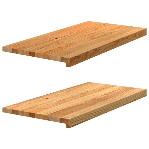 vidaXL Περβάζια παραθύρων 2 τεμ. Αν. Καφέ 80x40x2 εκ. Μασίφ Ξύλο Δρυός