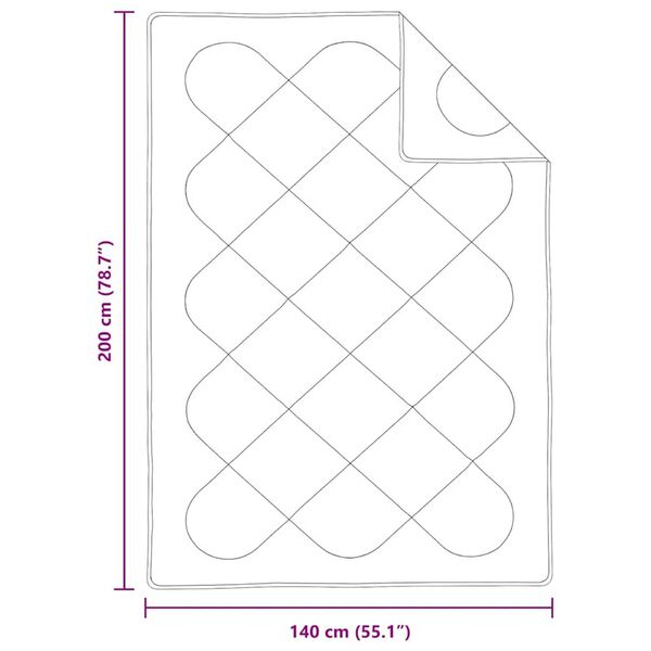 vidaXL Πάπλωμα με μαξιλάρι Λευκό 140 x 200 cm Μικροΐνες