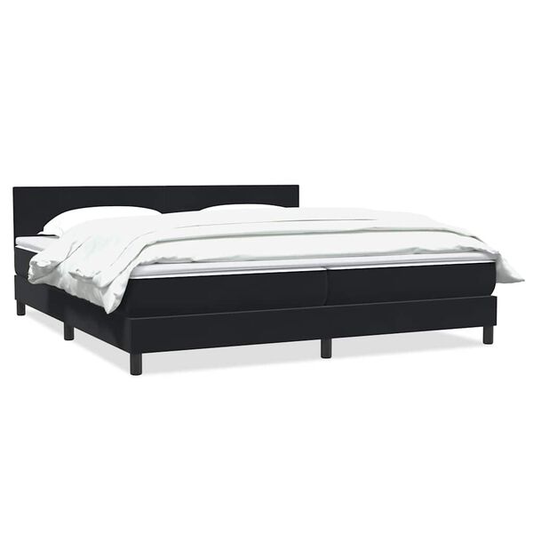 vidaXL &Kappa;&rho;&epsilon;&beta;ά&tau;&iota; Boxspring &mu;&epsilon; &Sigma;&tau;&rho;ώ&mu;&alpha; &Mu;&alpha;ύ&rho;&omicron; 180x210 &epsilon;&kappa;. &Beta;&epsilon;&lambda;&omicron;ύ&delta;&iota;&nu;&omicron;