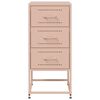 vidaXL Κομοδίνο Ροζ 36x39x78 εκ. από Χάλυβα