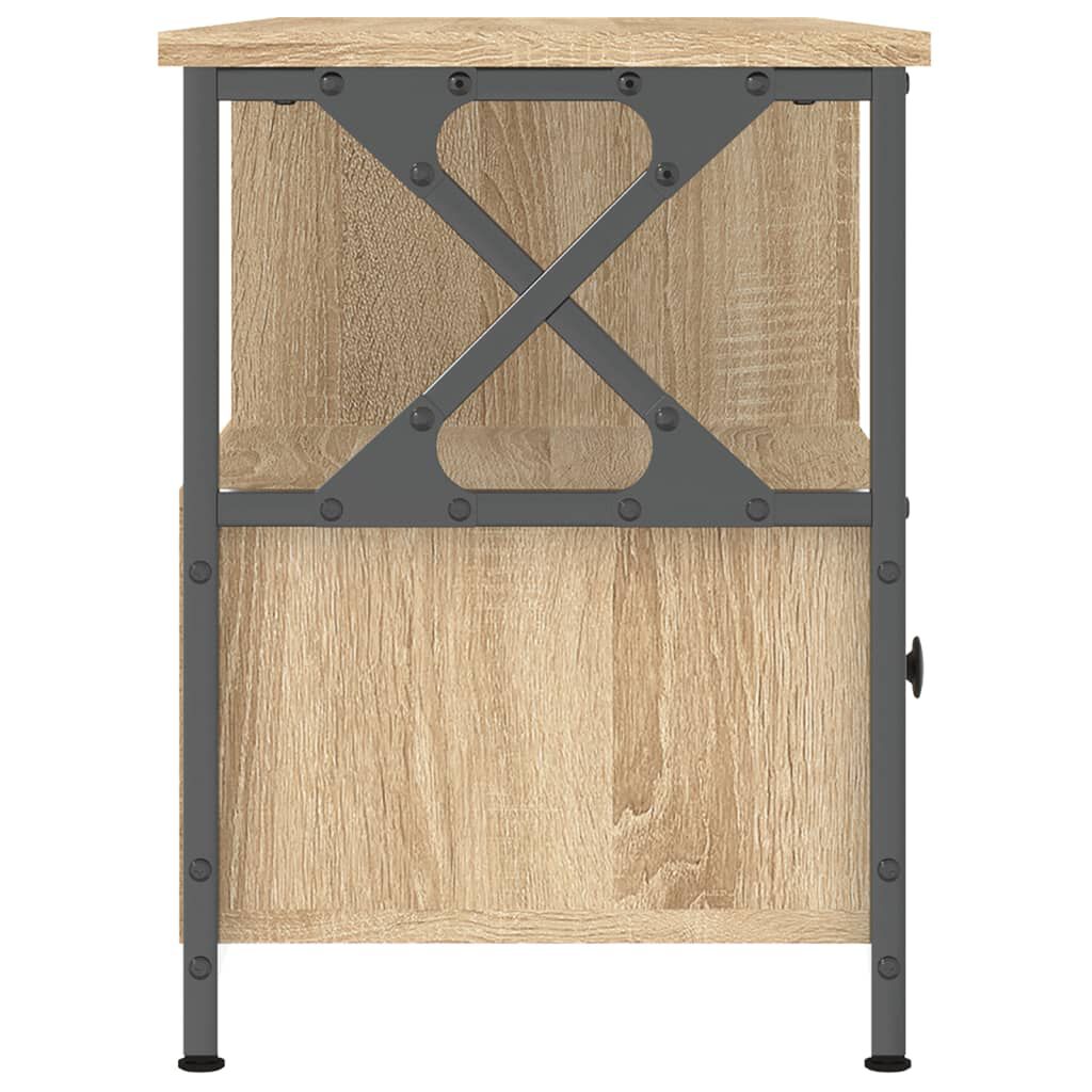 vidaXL Έπιπλο Τηλεόρασης Sonoma Δρυς 102x33x45 εκ. Επεξ. Ξύλο/Σίδερο