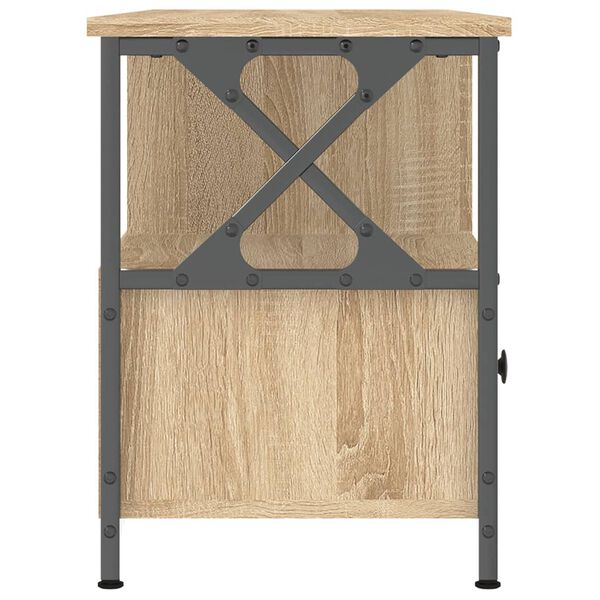 vidaXL Έπιπλο Τηλεόρασης Sonoma Δρυς 102x33x45 εκ. Επεξ. Ξύλο/Σίδερο