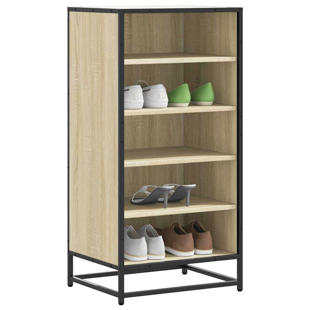 vidaXL Παπουτσοθήκη Sonoma Δρυς 48x38x97,5 εκ. από Επεξεργασμένο Ξύλο