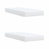 vidaXL Κρεβάτι Boxspring με Στρώμα Λευκό 200x200 εκ. Συνθετικό Δέρμα