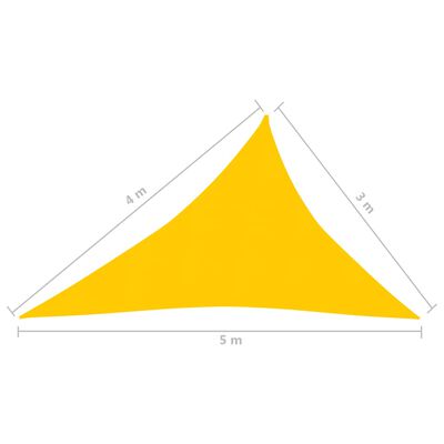 vidaXL Πανί Σκίασης Κίτρινο 3 x 4 x 5 μ. 160 γρ./μ² από HDPE