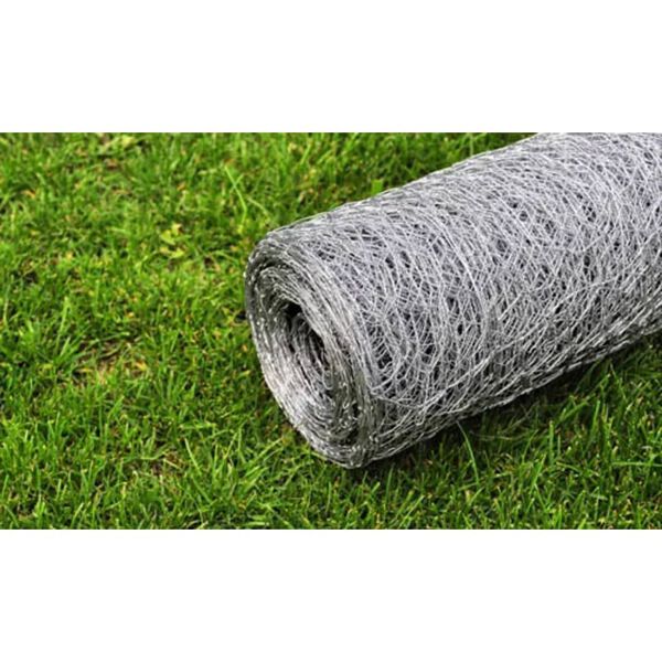vidaXL Συρματόπλεγμα Κοτετσόσυρμα Ασημί 25 x 0,5 μ. Γαλβαν. Ατσάλι