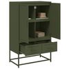 vidaXL Ντουλάπι Πράσινο Λαδί 68x39x111,5 εκ. από Ατσάλι