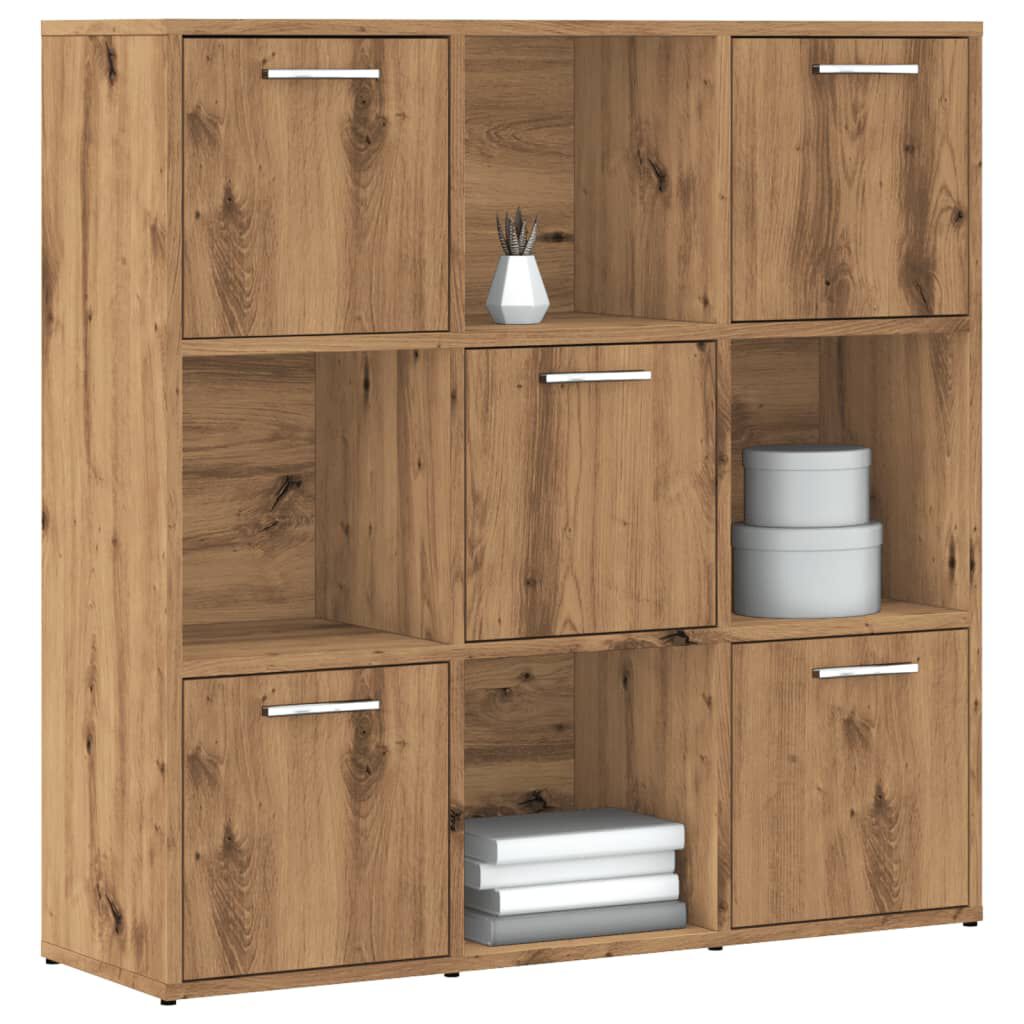 vidaXL Βιβλιοθήκη Τεχνίτης Δρυς 90x28x90 εκ. Επεξεργασμένο Ξύλο