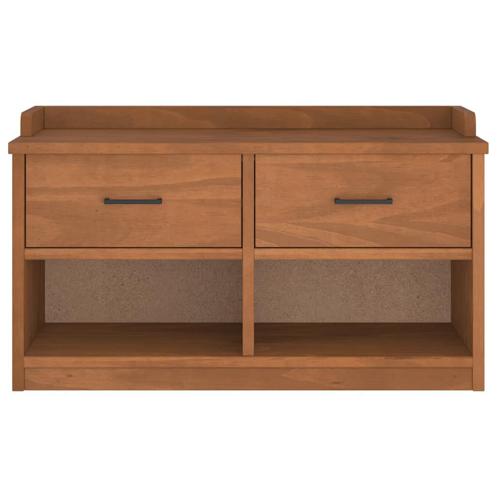 vidaXL Πάγκος διαδρόμου "SANDNES" 87x40x50 εκ. Πεύκο μασίφ ξύλο