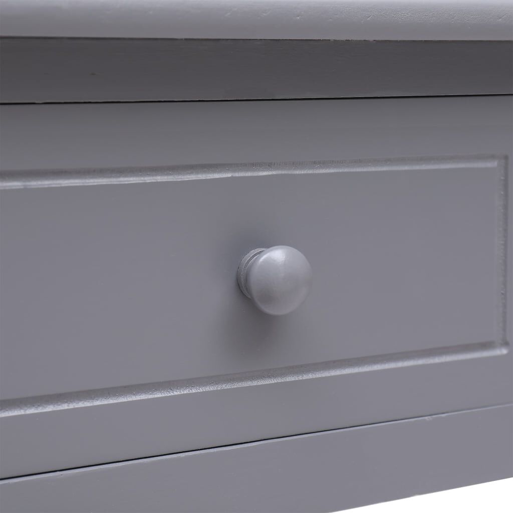 vidaXL Γραφείο Γκρι 108 x 45 x 76 εκ. από Μασίφ Ξύλο Παυλώνιας