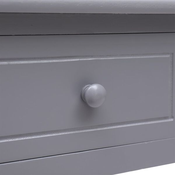 vidaXL Γραφείο Γκρι 108 x 45 x 76 εκ. από Μασίφ Ξύλο Παυλώνιας