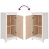 vidaXL Συρταριέρες 2 τεμ. Λευκό 39x35x80 εκ. από Μασίφ Ξύλο Πεύκου