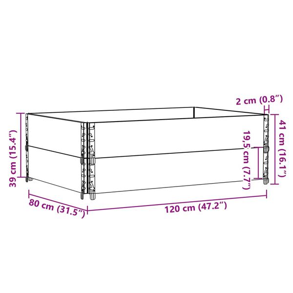 vidaXL Ζαρντινιέρα Κήπου Καφέ 120 x 80 εκ. από Μασίφ Ξύλο Πεύκου