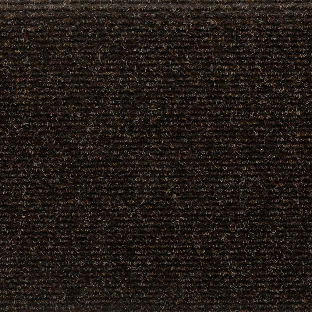 vidaXL Αυτοκόλλητα Πατάκια Σκαλιών 30 τεμ. 65x21x4 εκ. Σκούρο Καφέ Ορθογώνιο Άκρο