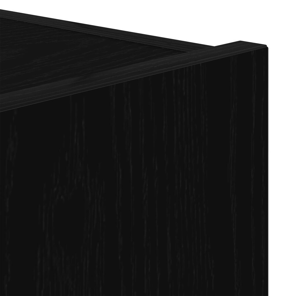 VidaXL Κάβας τηλεόρασης με LED φώτα Μαύρη Δρυς 80x35x31 εκ.