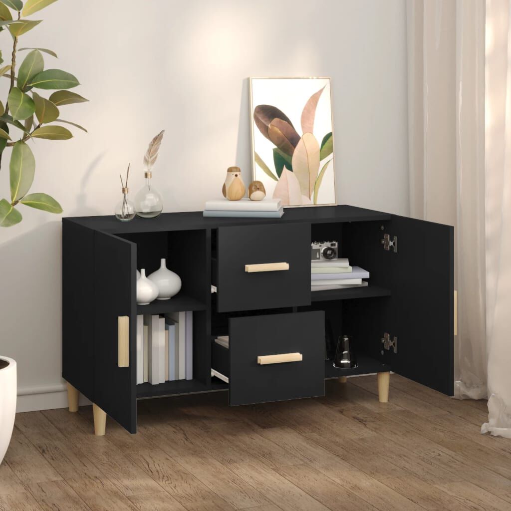 vidaXL Ντουλάπι Μαύρο 100x36x60 εκ. από Επεξεργασμένο Ξύλο