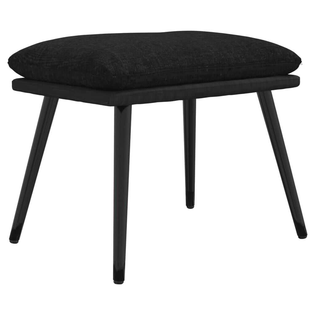 vidaXL Υποπόδιο Μαύρο 45x29,5x35 εκ. Ύφασμα & Συνθετικό Δέρμα
