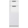 vidaXL Ντουλάπι Μπάνιου Γυαλιστερό Λευκό 32x33,5x90 εκ. Επεξεργ. Ξύλο