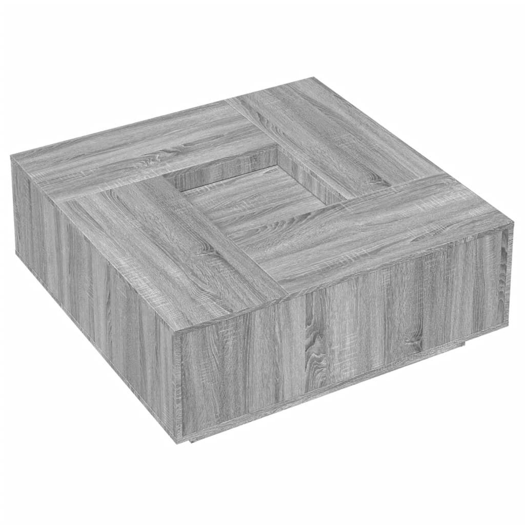 vidaXL Τραπεζάκι Σαλονιού Γκρι Sonoma 100x100x40 εκ Επεξεργασμένο Ξύλο