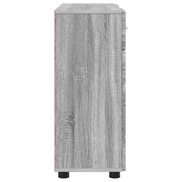 vidaXL Πλαϊνό γραφείο με συρτάρι Γκρι sonoma 88.5 x 30.5 x 73 εκ