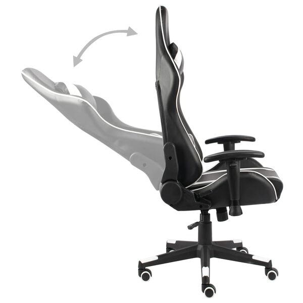 vidaXL Καρέκλα Gaming Περιστρεφόμενη Λευκή από PVC