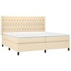 vidaXL &Kappa;&rho;&epsilon;&beta;ά&tau;&iota; Boxspring &mu;&epsilon; &Sigma;&tau;&rho;ώ&mu;&alpha; &Kappa;&rho;&epsilon;&mu; 200x200 &epsilon;&kappa;. &Upsilon;&phi;&alpha;&sigma;&mu;ά&tau;&iota;&nu;&omicron;