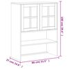 vidaXL Ντουλάπι FLAM 80x40x80εκ. από Μασίφ Ξύλο Πεύκο με Γυάλινη Πόρτα