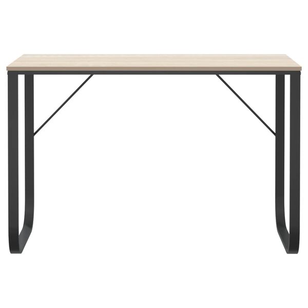 vidaXL Γραφείο Υπολογιστή Μαύρο/Δρυς 110 x 60 x 73 εκ. από Μοριοσανίδα