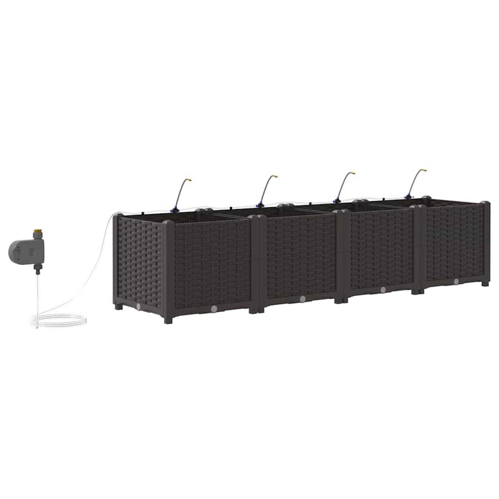 vidaXL Ζαρντινιέρες κήπου Καφέ 160 x 40 x 37.5 cm Ατσάλι