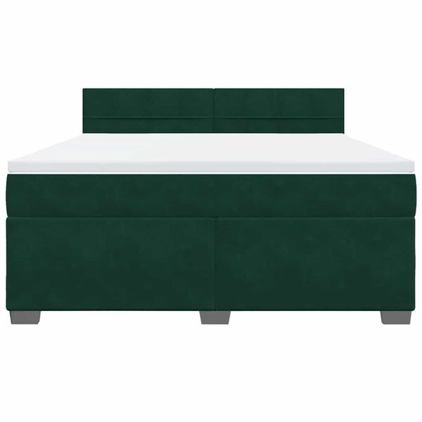 vidaXL &Kappa;&rho;&epsilon;&beta;ά&tau;&iota; Boxspring &mu;&epsilon; &Sigma;&tau;&rho;ώ&mu;&alpha; &Sigma;&kappa;&omicron;ύ&rho;&omicron; &Pi;&rho;ά&sigma;&iota;&nu;&omicron; 180x200&epsilon;&kappa;. &Beta;&epsilon;&lambda;&omicron;ύ&delta;&iota;&nu;&omicron;