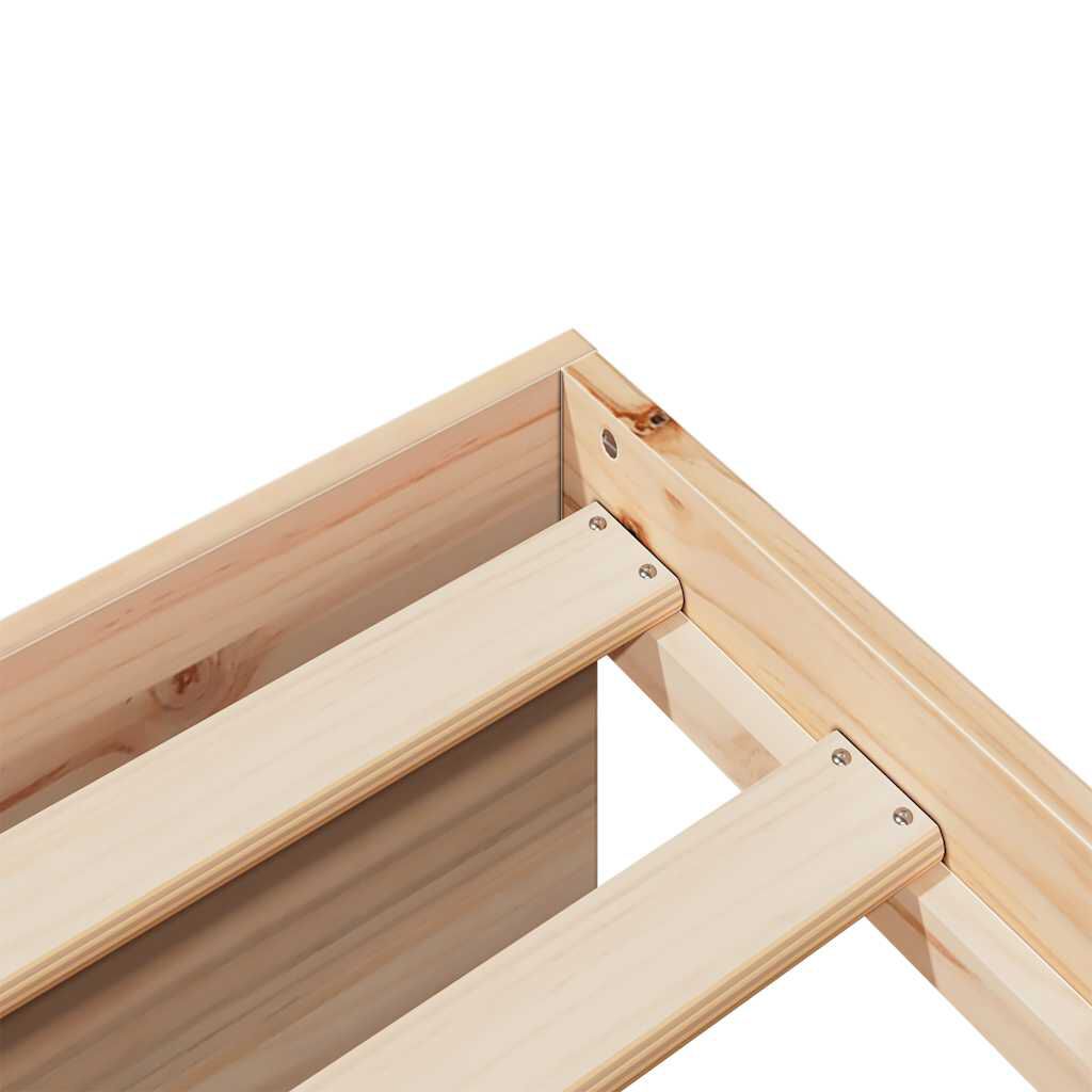 vidaXL Κρεβάτι ημέρας χωρίς στρώμα 75x190 cm Στερεό ξύλο πεύκο