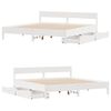 vidaXL Σκελετός Κρεβ. Χωρίς Στρώμα Λευκό 200x200 εκ Μασίφ Πεύκο