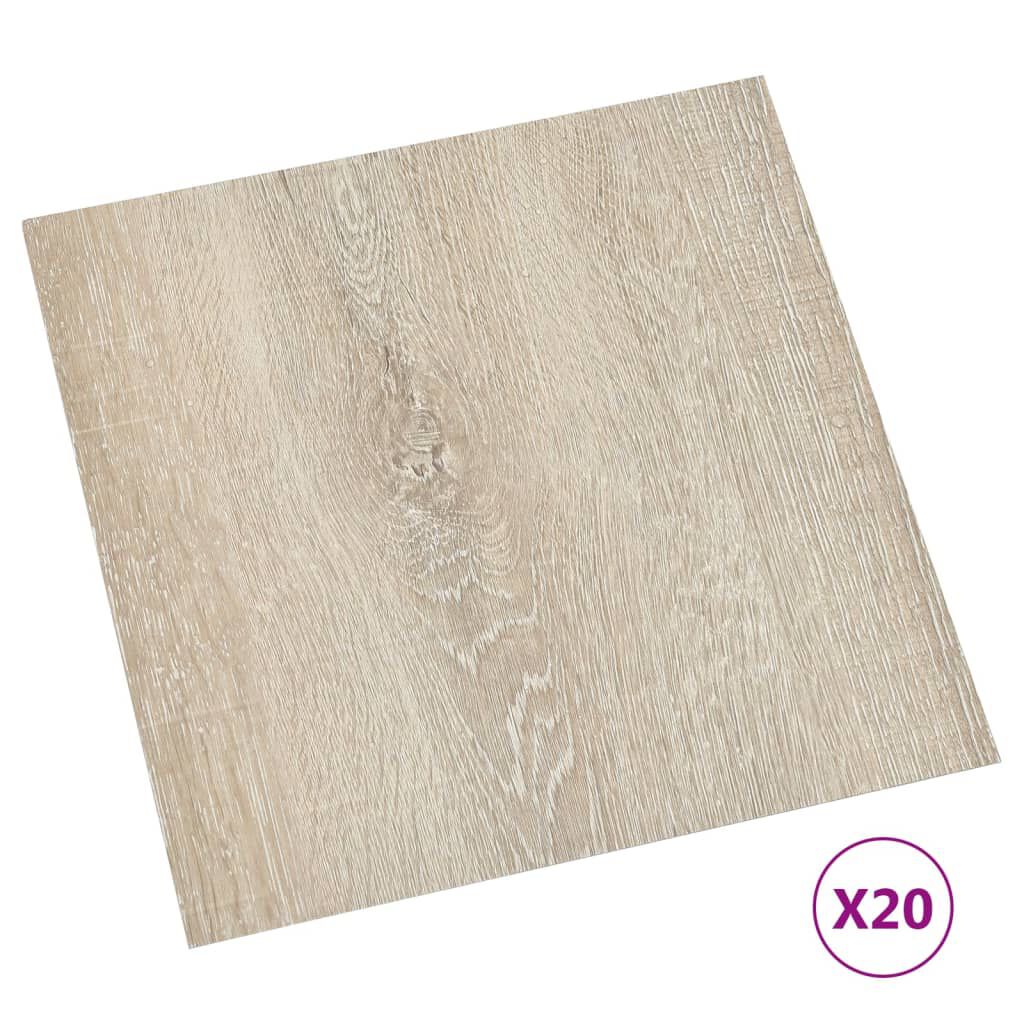 vidaXL Δάπεδο Αυτοκόλλητο Μπεζ 20 Τεμαχίων 1,86 μ² από PVC