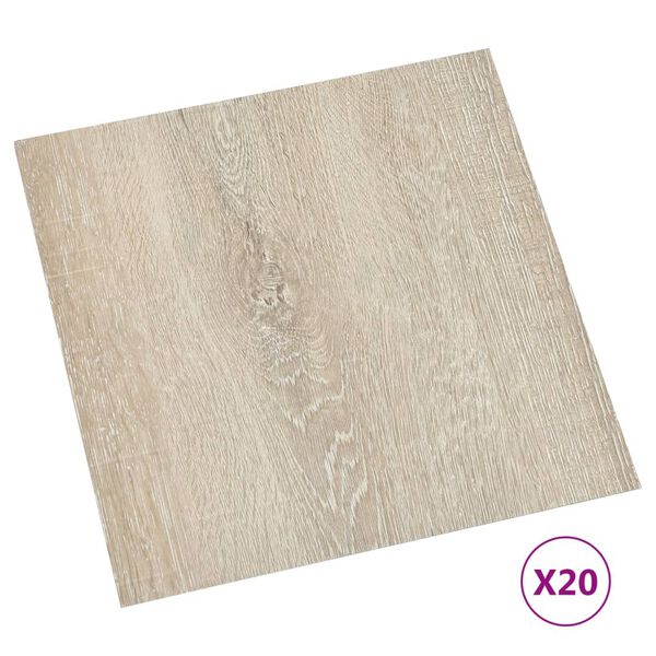 vidaXL Δάπεδο Αυτοκόλλητο Μπεζ 20 Τεμαχίων 1,86 μ² από PVC