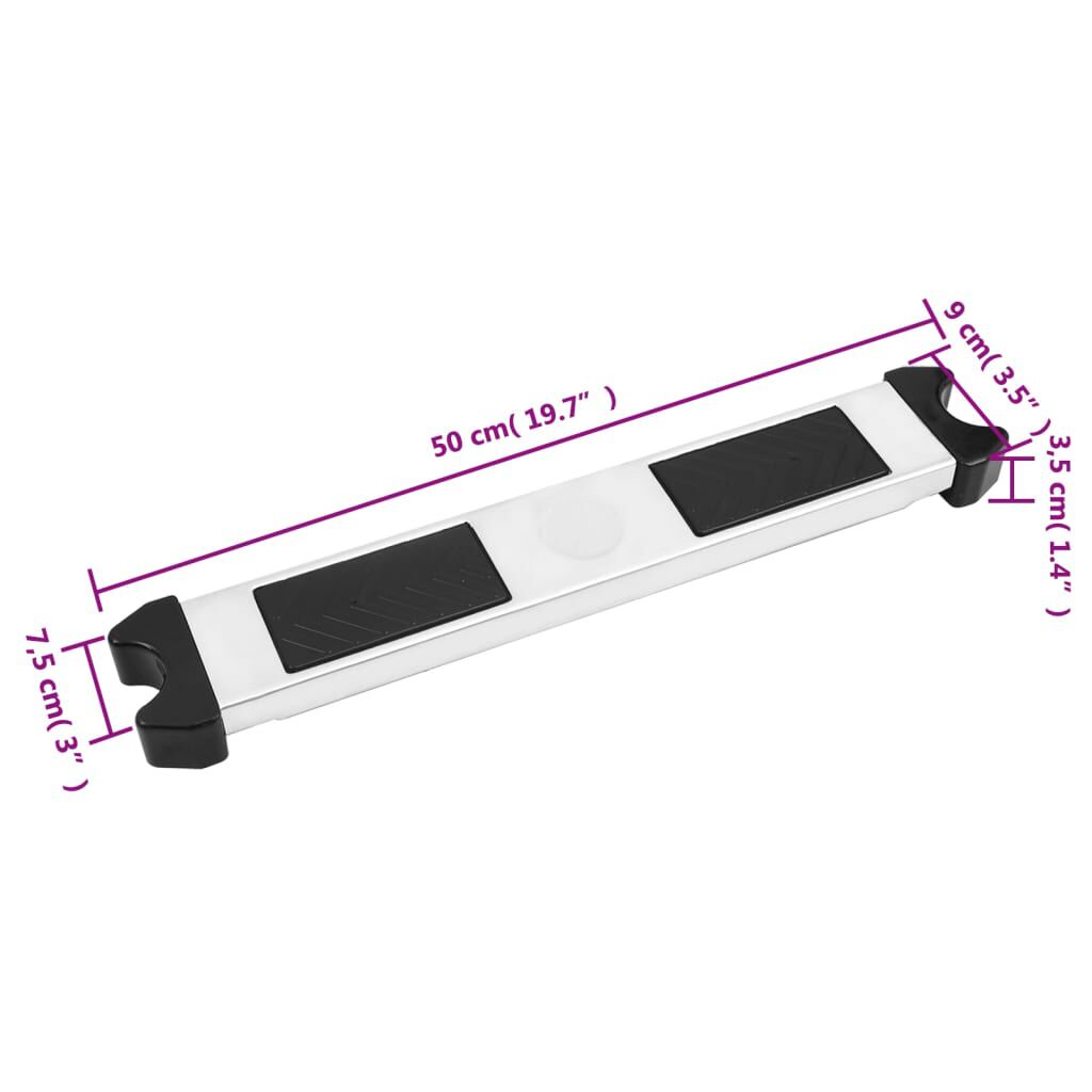 vidaXL Σκαλοπάτι Πισίνας 50 x 9 x 3,5 εκ. από Ανοξείδωτο Ατσάλι 304
