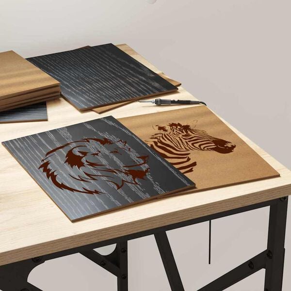 vidaXL Διακοσμητικά Πάνελ 12 pcs Μαύρη Οξυά 21 x 30 x 0,27 εκ