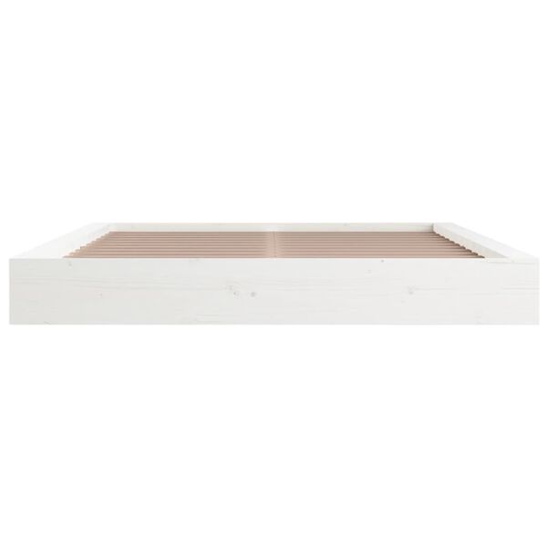 vidaXL Πλαίσιο Κρεβατιού Λευκό 160 x 200 εκ. από Μασίφ Ξύλο