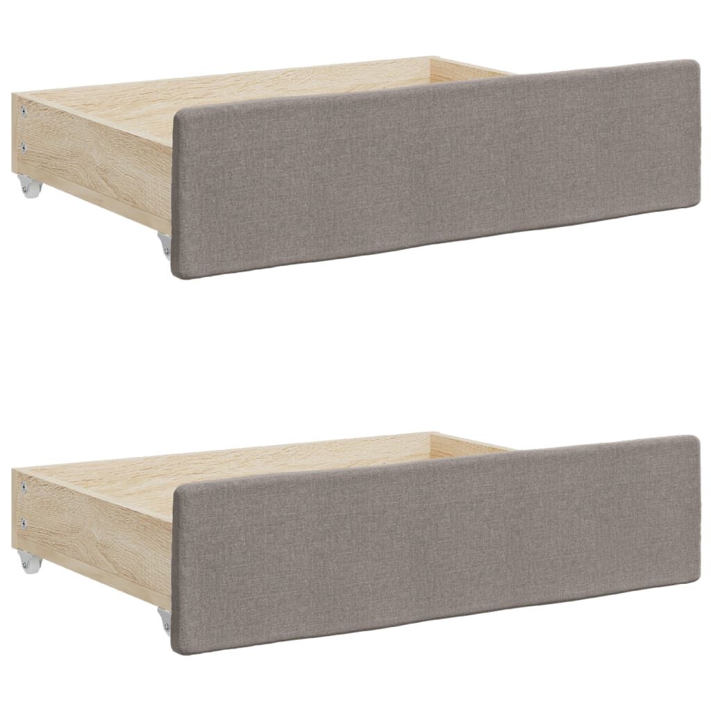 vidaXL Καναπές Κρεβάτι Συρόμενος Taupe 80x200 εκ. Υφασμάτινος Συρτάρια