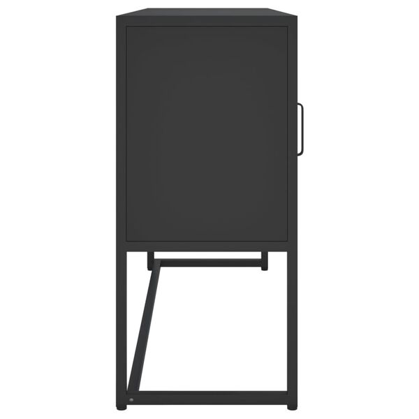 vidaXL Μπουφές Μαύρος 105 x 35 x 75 εκ. από Ατσάλι