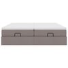 vidaXL Οθωμανικό κρεβάτι με στρώματα Taupe 180x200cm ύφασμα