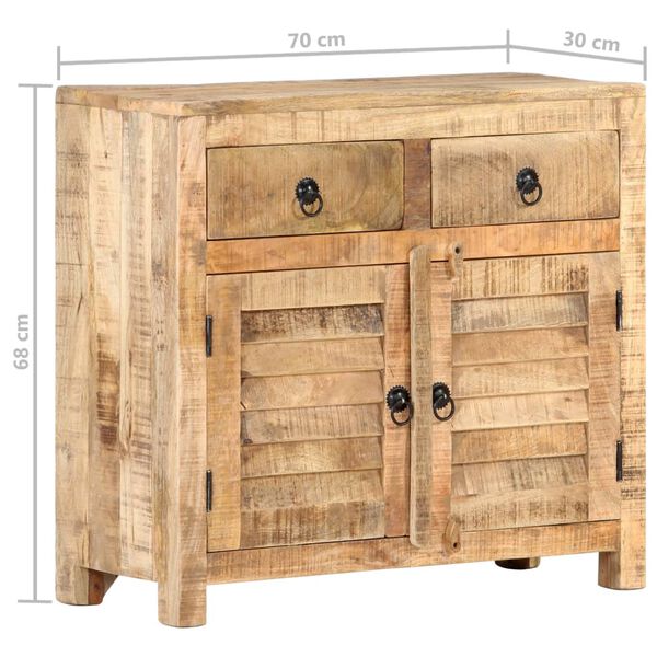 vidaXL Ντουλάπι με Συρτάρια 70 x 30 x 68 εκ. από Μασίφ Ξύλο Μάνγκο
