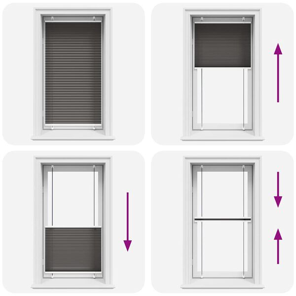 vidaXL Πλισέ περσίδα Μαύρο 70x150 cm Πλάτος υφάσματος 69,4 cm